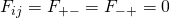 \displaystyle {{F}_{{ij}}}={{F}_{{+-}}}={{F}_{{-+}}}=0