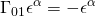 \displaystyle {{\Gamma }_{{01}}}{{\epsilon }^{\alpha }}=-{{\epsilon }^{\alpha }}