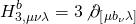 \[H_{3,\mu \nu \lambda }^b = 3\,{\not \partial _{\left[ {\mu {b_\nu }\lambda } \right]}}\]