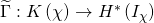 \widetilde \Gamma :K\left( \chi \right) \to {H^ * }\left( {{I_\chi }} \right)