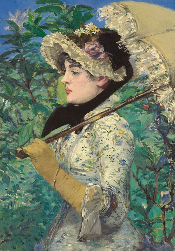 Jeanne (Spring), 1881, Édouard Manet. Oil on canvas, 29 1/8 x 20 ¼ in. The J. Paul Getty Museum